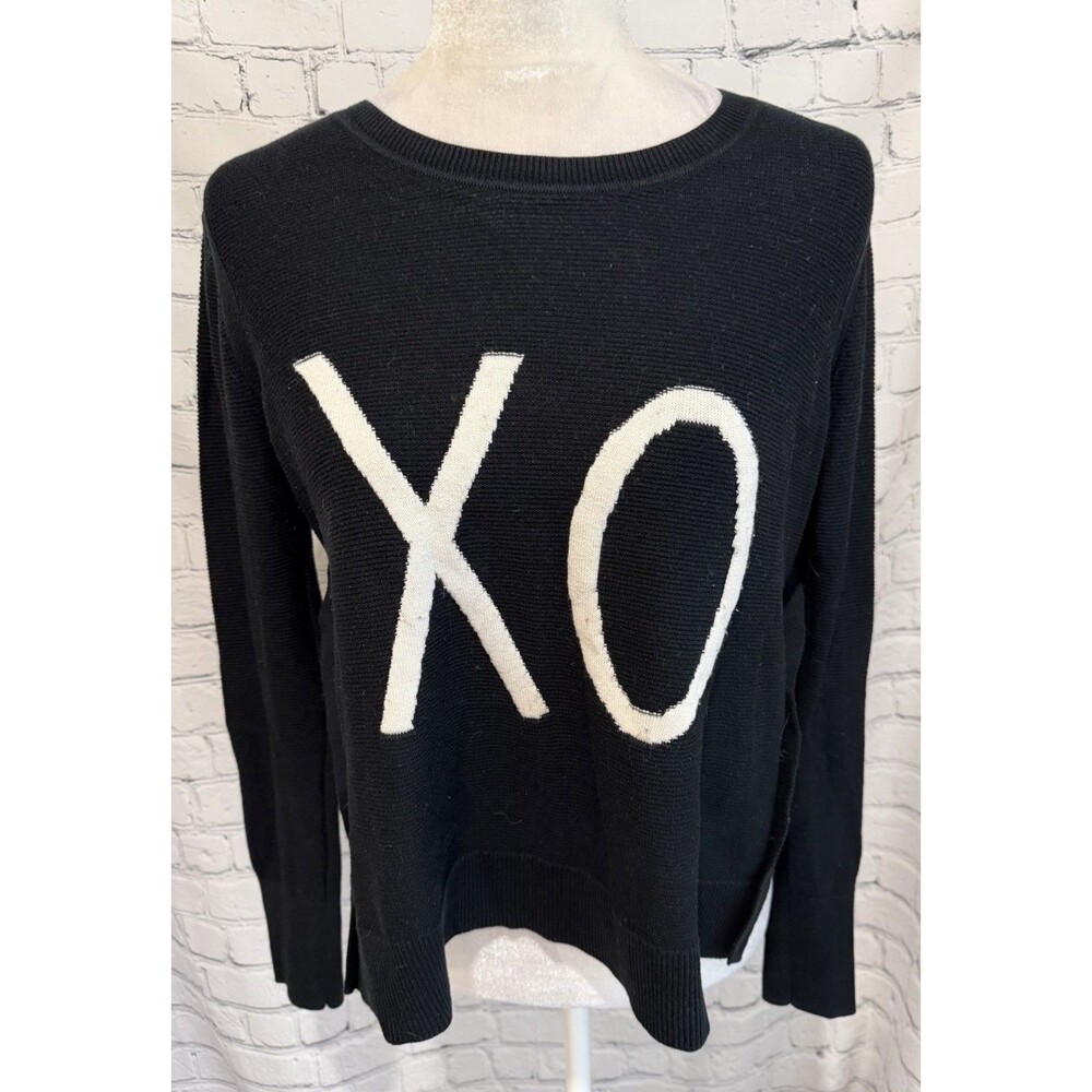 Banana Republic Women's XO Sweater Long Sleeve Pima Cotton Cashmere Black Size S